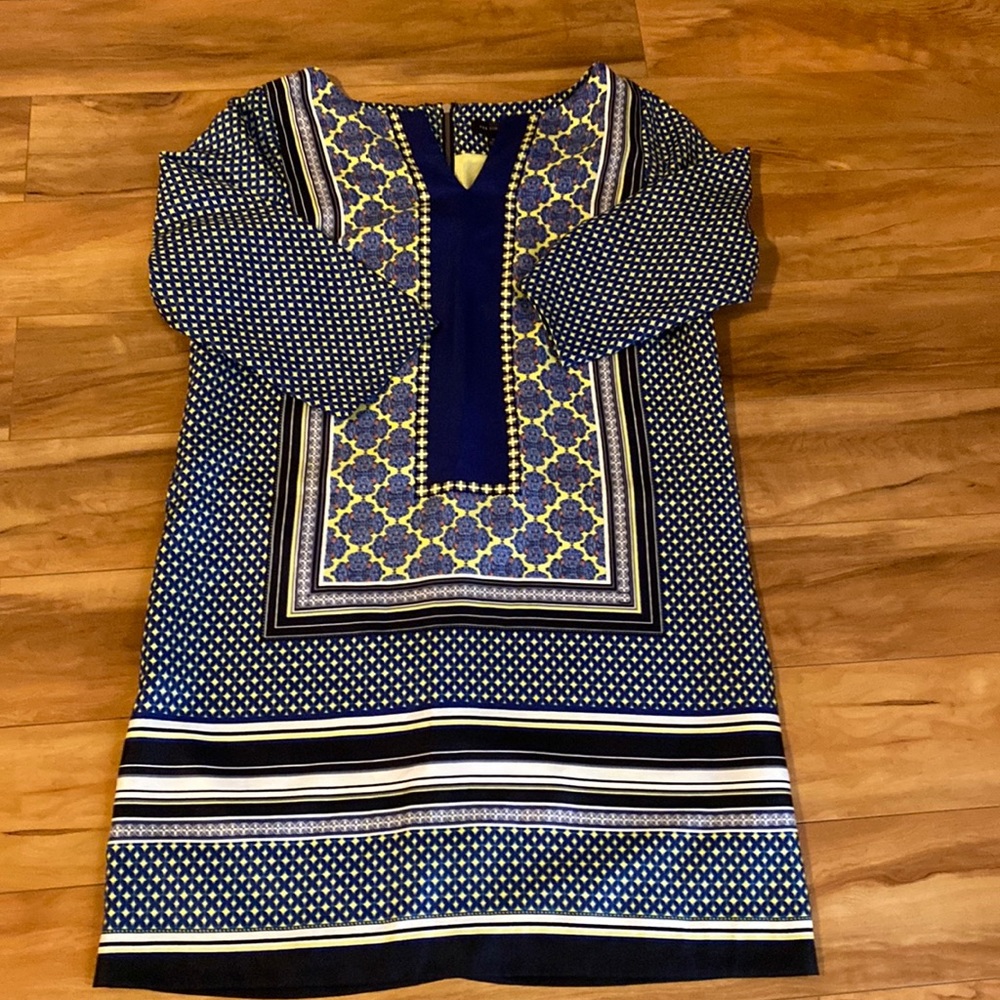 The Limited Blue and White Patterned Dress
